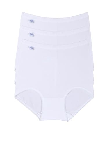 Image of Sloggi Basic Maxi 3 Pack High Rise Women's Briefs White Size 14