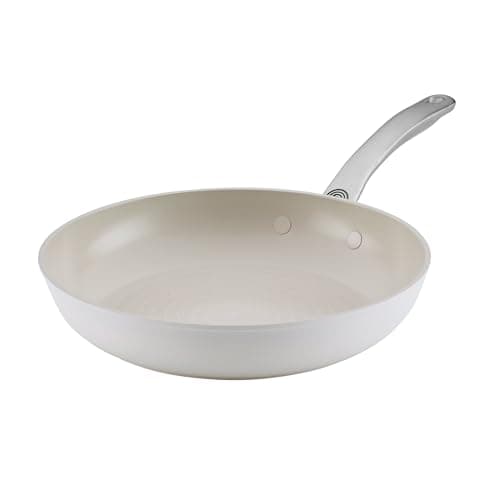 Image of Circulon Halo with LaserDefense 20cm Induction Hob Ceramic Non Stick Frying Pan – Made Without PFAS, Non Toxic Ceramic Cookware, Dishwasher & Oven Safe Skillet Pan - Pearl White