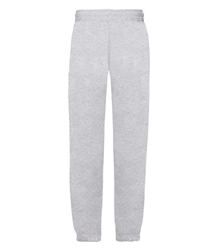 Image of Fruit of the Loom Unisex Baby Elasticated Cuff Classic Jog Pants, Grey (Heather Grey), 9-11 Years UK