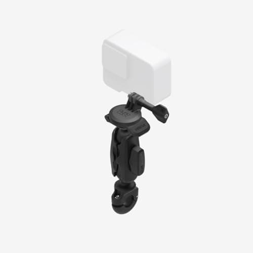 Image of Quad Lock to Action Camera Adapter Kit with Base Bar Clamp (Small) and Dual Pivot Arm (Small) Compatible with GoPro, Action Cameras and Compatible Lights