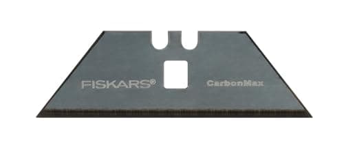 Image of Fiskars CarbonMax Utility Knife Blades, Replacement for Several Fiskars CarbonMax Utility Knives, Stainless Steel Blade, 10 Pack, 1027230