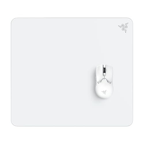 Image of Razer Atlas - Glass Mouse Mat (Premium Tempered Glass, Ultra-Smooth Surface, Micro-Etched Surface, Dirt and Scratch-Resistant, Quieter Mouse Movements, Anti-Slip Rubber Base) White