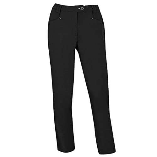 Image of Island GREEN Womens All Weather Windproof Thermal Golf Trousers, Black, Size 12/28L