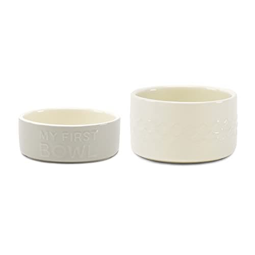 Image of Scruffs My First Icon Puppy Bowl Set - Light Grey/Cream