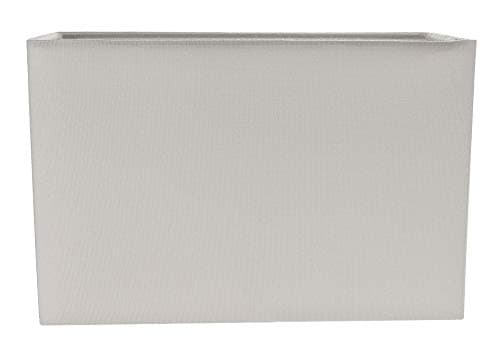 Image of Contemporary and Stylish Dove Grey Linen Fabric Rectangular Lamp Shade for Wall Ceiling or Table - 29cm Length 60w Maximum Suitable for The Home or Commercial Usage by Happy Homewares