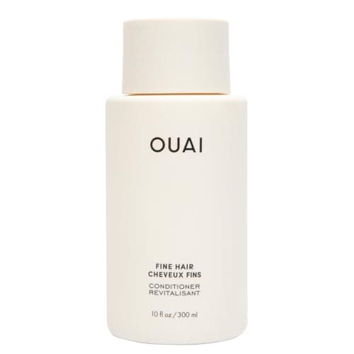 Image of OUAI Fine Hair Conditioner-Volumizing Conditioner for Fine Hair Made with Keratin, Biotin and Chia Seed Oil - Adds Softness, Bounce and Volume - Free from Parabens, Sulfates, and Phthalates - 300ml