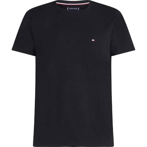 Image of Tommy Hilfiger Men’s Short Sleeve Core Stretch Slim Fit T-Shirt, Black (Black), L
