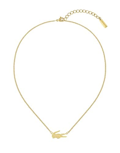 Image of Lacoste Women's CROCODILE Collection Pendant Necklace available in silver, yellow gold or carnation gold