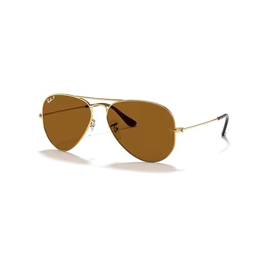Image of Ray Ban RB3025 001/57 62M Gold/Polarized Brown Aviator