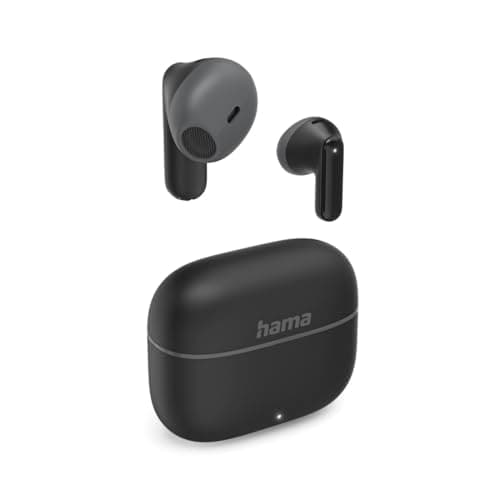 Image of Hama "Freedom Light II Bluetooth Earbuds, True Wireless In-Ear Headphones with Microphone, Earbuds with Charging Station, Running Time 20 Hours, with Voice Recognition and Touch, Black