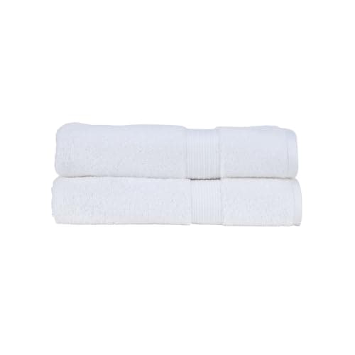 Image of Christy Supreme Hygro 2 Bath Towels Set | White | 100% Luxury Supima Cotton | Ultra Soft | Super Absorbent | 650GSM | Plush and Long Lasting