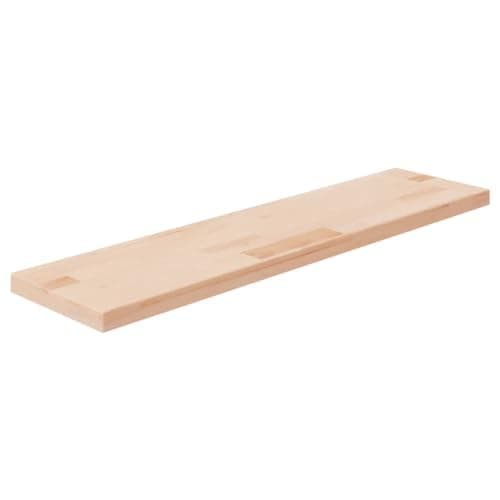 Image of vidaXL Solid Oak Wood Shelf Board - Untreated and Durable - Perfect for Storage and Display - Ready for Customisation, 80x20x2.5 cm