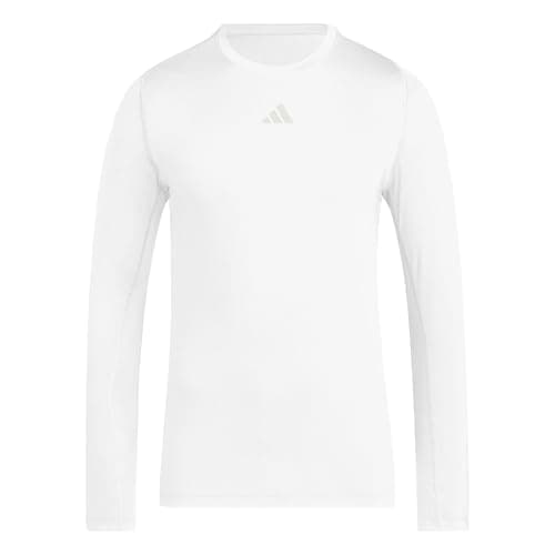 Image of adidas Men's Techfit Longsleeve T-Shirt Men, White, L
