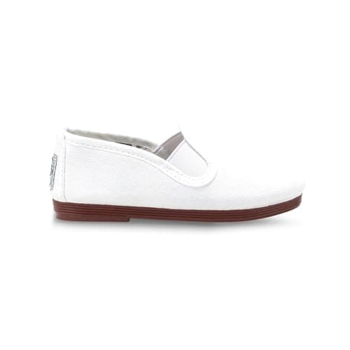 Image of Flossy Style Kids White Pamplona Slip on Plimsoll (UK_Footwear_Size_System, Toddler, Numeric, Medium, Numeric_7_Point_5)