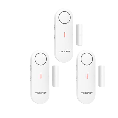 Image of TECKNET Door Alarm Sensor, Window Alarms Sensors, 2-in-1 Alarm & Chime, 3-level Volume Control, Door Sensor for Home Security, Wireless Burglar Alarms for House, Shop, Office, Garage (3 PCS)