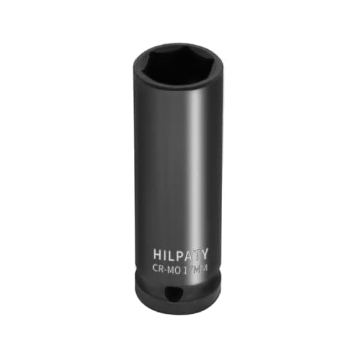 Image of Hlipaty Impact Socket 17mm, 1/2" Square Drive 6 Point Cr-Mo Deep Socket, 78mm Length