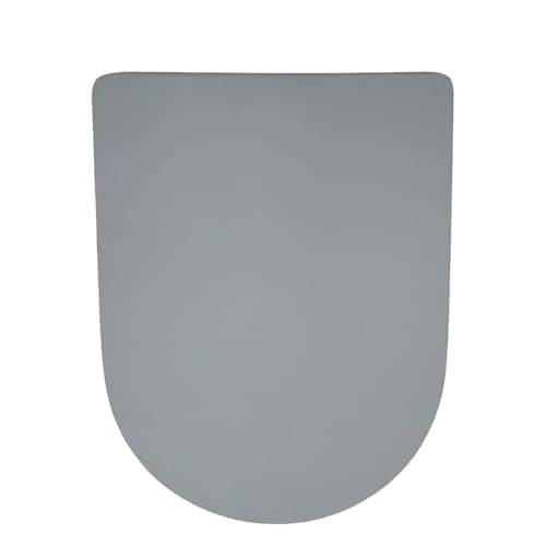 Image of AQUALONA® Premium Thermoplastic Toilet Seat Soft Close Hardwearing Seat with Two Button Hinge Release D Shaped Easy to Clean Simple Installation Top and Bottom Fittings (Grey - D Shape)