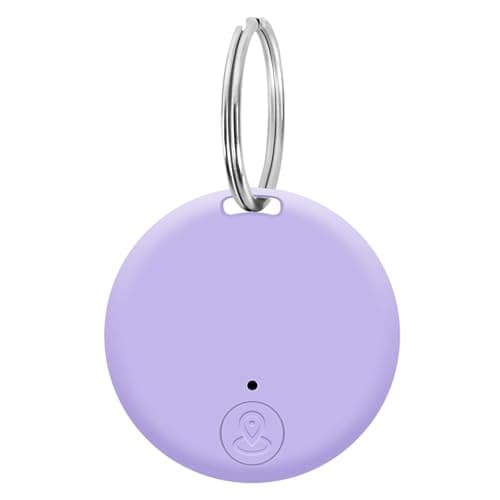 Image of Key Finder, Bluetooth Item Locator Mini GPS Tag Live Tracking on Free App Bluetooth 5.0.Key Finder for Wallets Pets Lggage Child Locators Finder Anti-Lost Tag Compatible with Android iOS, Purple