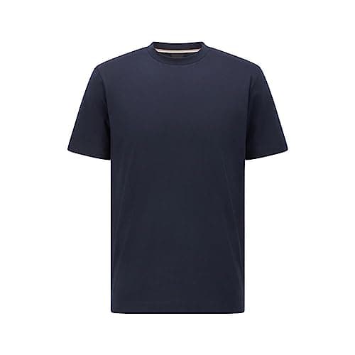 Image of BOSS Men's Plain Short Sleeve Crewneck T-Shirt, Navy, Medium