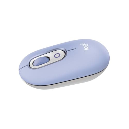 Image of Logitech POP Mouse, Compact and Portable Wireless Bluetooth Mouse With Programmable Buttons and Quiet Clicks, Easy-Switch Between up to 3 Devices, Laptop, Tablet, PC - Lilac