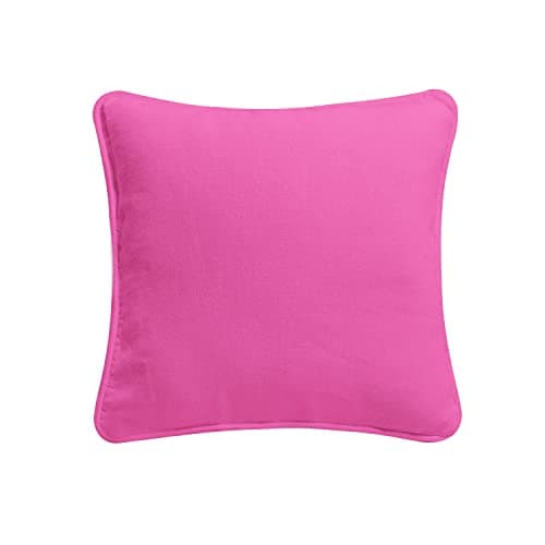 Image of ARLINENS Colourful Plain Dyed 100% Cotton Cushion Cover Size 18"x18" (Fuschia, Pack Of 1)