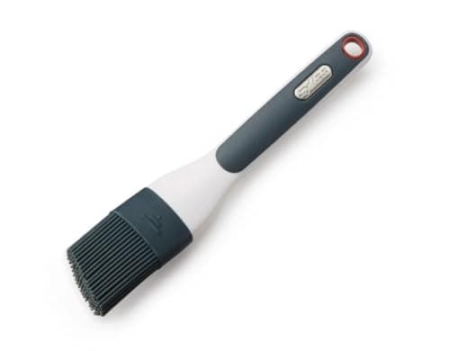 Image of Zyliss E980092 Silicone Pastry Brush, 21cm, Grey/White, Ideal for Spreading of Egg Washes, glazes, Butter, basting, Dishwasher Safe