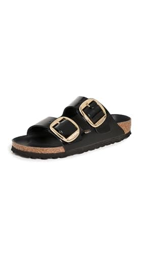 Image of Birkenstock Classic Milano Leather Unisex Adult Ankle Strap Sandals, black, 7-7.5 Narrow Women/5-5.5 Narrow Men