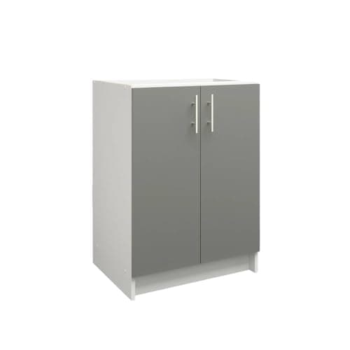 Image of JD Greta Fixed Height 600mm Kitchen Base Cabinet Floor Unit (Without Worktop) – Grey Matt