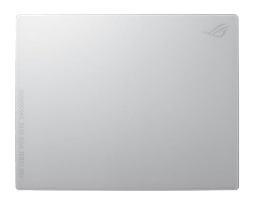 Image of ASUS ROG Moonstone Ace L Glass Gaming Mouse Pad, Ultra-Smooth Surface, Noise-Reducing Design, 9H Tempered Glass, Impact & Scratch Resistant, Anti-Slip Silicone Base, 500 x 400 mm, Moonlight White