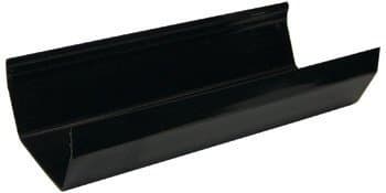 Image of FloPlast 114mm Black Square Gutter 4M