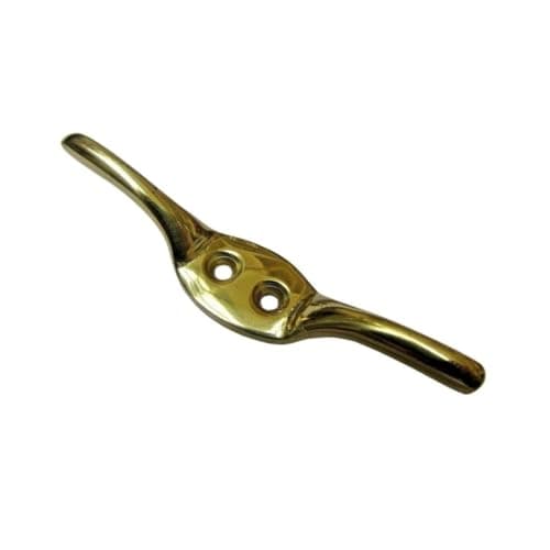 Image of Merriway BH03421 Cleat Hook, 100mm (4 inch) - Polished Brass
