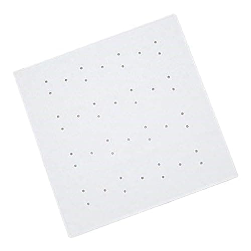 Image of Blue Canyon Nonslip Antibacterial Rubber Shower Mats, Quick Dry Bathmat for Shower with Suction Pads & Drain Holes, Mould Resistant Bathroom Accessory, Durable Bath Rug Runner 53x53 cm – White