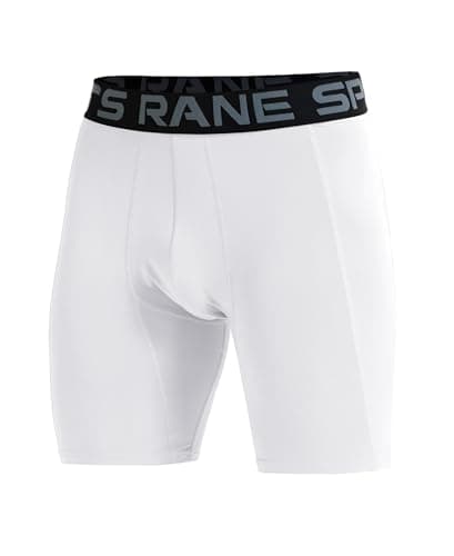 Image of Mens Ultra-Thin Compression Shorts Sports Running Short Tights Underwear Performance Athletic Workout Spandex Base Layer White L