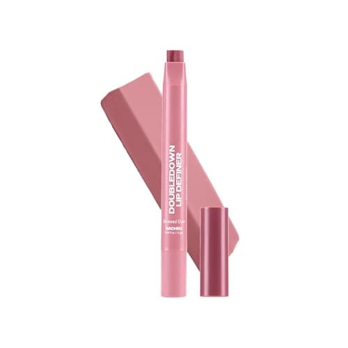 Image of Sacheu DoubleDown Lip Definer — 2-in-1 Lip Liner & Balm — Long-Lasting Korean Make Up Lipstick with Satin Finish, Avocado Oil & Vitamin E (Glossed Over)