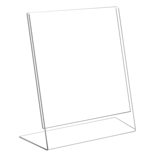 Image of VAIIGO A4 Acrylic Sign Holder, 3Pack L-Shaped Perspex Poster Display Stands for Menu, Table, Counter, Restaurant, Hotel, Office, Store, Desktop