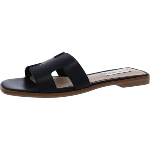 Image of Steve Madden Women's Hadyn Sandal, Black Leather, 6 UK