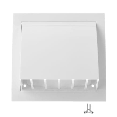 Image of LIRAST Ø 100mm / 4 inch White Plastic Cowled Ventilation Grille - Air Vent Cover with Backdraught Shutter/Gravity Flap - External Grille with Round Spigot