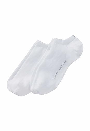 Image of Tommy Hilfiger Women's Sneaker 2P Ankle Socks, White, Size 35
