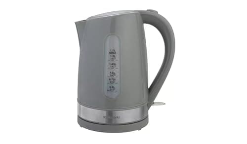 Image of Cookworks 1.7L Electric Kettle with Rapid Boil, Quiet Boil Technology, Illuminated Water Window, Boil Dry Protection, 3000W Cordless Tea Kettle for Home & Office, Grey