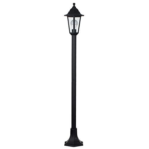 Image of MiniSun | Traditional 1.2m Black Lamp Post Bollard Light | Post Lights, Home Décor & Improvement Essential | Includes 6W LED Bulb [3000K Warm White] | Mains Wired