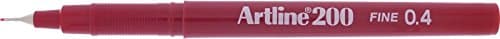 Image of Artline 200 Dark Red Fineliner Technical Drawing Pens - Pack 12
