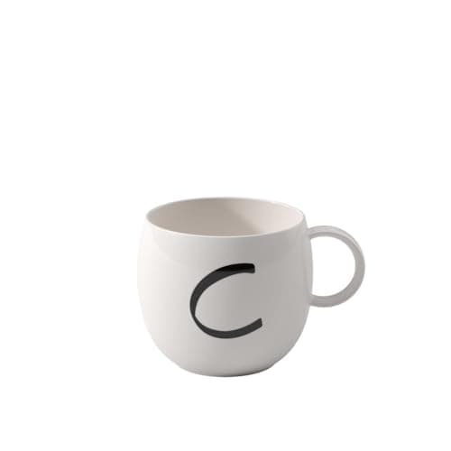Image of like. by Villeroy & Boch - Letters Mug C, 380ml, Premium Porcelain, White