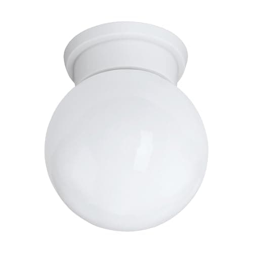 Image of Eglo Ceiling Light Durelo, Single-Bulb Modern Ceiling Lamp, Living Room Light Made of Plastic and Glass, White Kitchen Lamp, Hallway Ceiling Light with E27 Socket