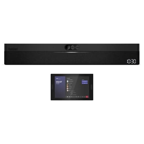 Image of Lenovo ThinkSmart One & ThinkSmart Controller-All in One solution for Microsoft Teams Rooms, 125° FOV Camera, 2x Speakers, 8x Microphones, i5-1147GE, 16GB RAM, 256 GB SSD, Windows 11 IoT - (Renewed)