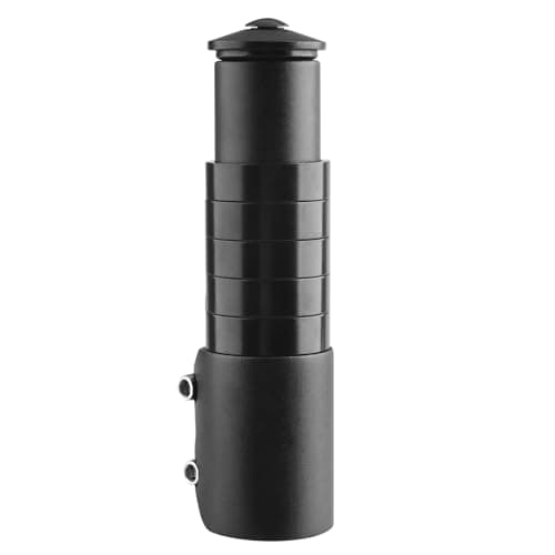 Image of TRIWONDER Bike Stem Riser Handlebar Raiser Extender Fork Stem Extender Aluminum Alloy Head Up Adapter for 28.6mm 1-1/8" Threadless Steerer Mountain Road Bike MTB BMX (Black, 138mm)
