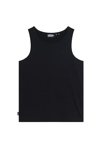 Image of Superdry Men's Essential Logo Vest Ub Vest, Black, S