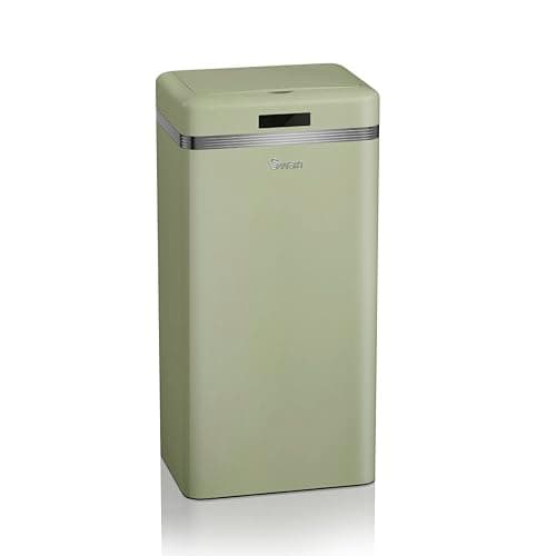 Image of Swan Retro 45L Square Sensor Bin (Green)