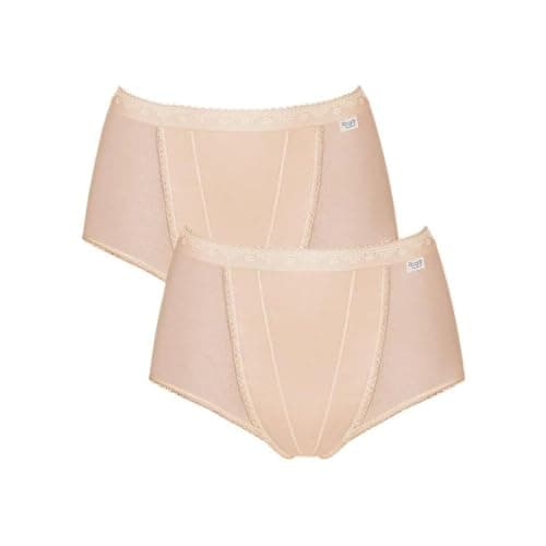 Image of Sloggi Women's Maxi 2 Pack Control Knickers, Skin, 16 UK