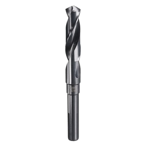 Image of sourcing map 16.50mm Drill Bit 1/2" Reduced Shank 3-Flat 4241 High Speed Steel Nitriding Black 118° for Soft Materials Wood Plastic Iron Copper Aluminum