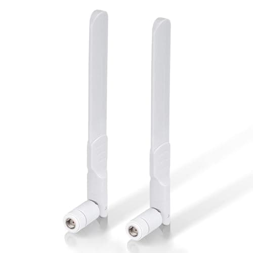 Image of Bingfu Dual Band WiFi 2.4GHz 5GHz 5.8GHz 8dBi MIMO RP-SMA Male Antenna (2-Pack) for WiFi Router Wireless Network Card USB Adapter Video Surveillance Monitor, White